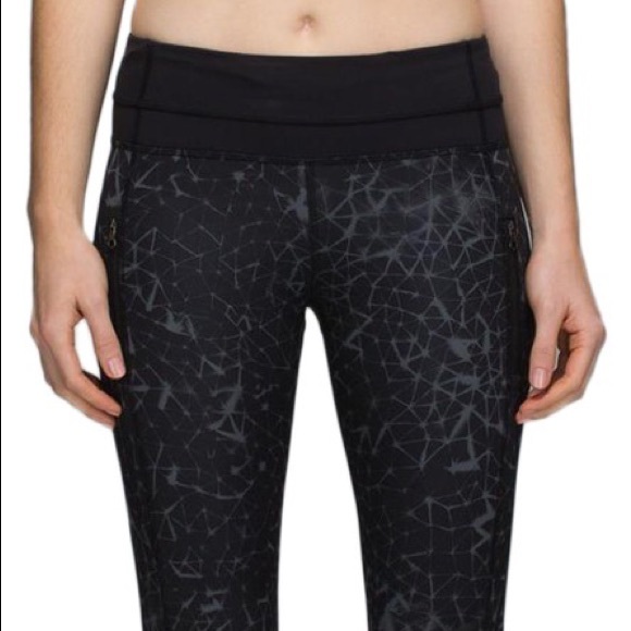 Lululemon Star Crushed Coal Black Inspire Tight Ii Activewear Satin Pant Legging - Picture 9 of 16